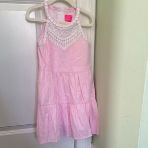 Girls Pink Sleeveless Dress